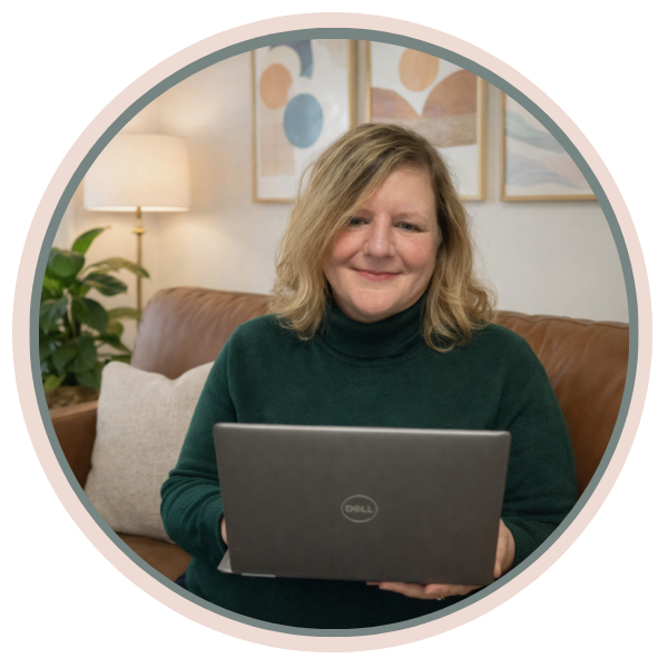 Carla Fedeler working on laptop