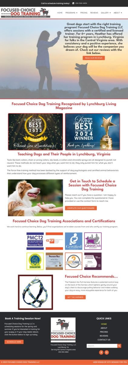 Focused Choice Dog Training in Lynchburg, Virginia offers Training for Puppies and Dogs Focused Choice Dog Training in Lynchburg, Virginia offers Training for Puppies and Dogs