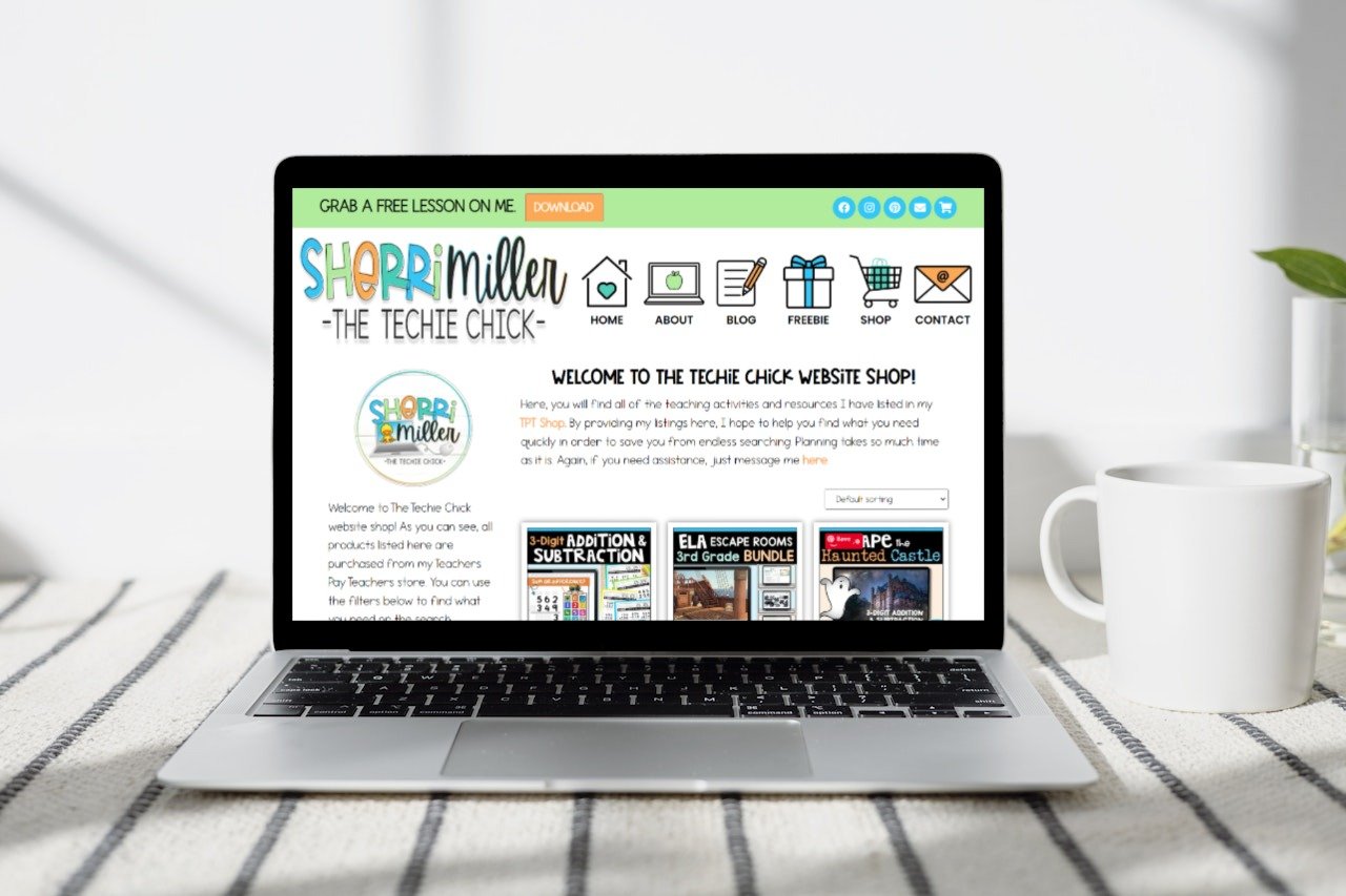 Web Designs by Site Designs for You The Techie Chick Website Shop