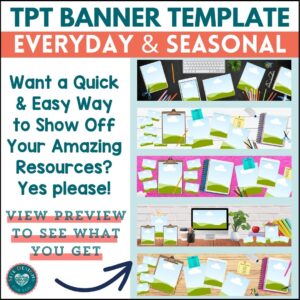 TPT BANNER TEMPLATES FOR CANVA