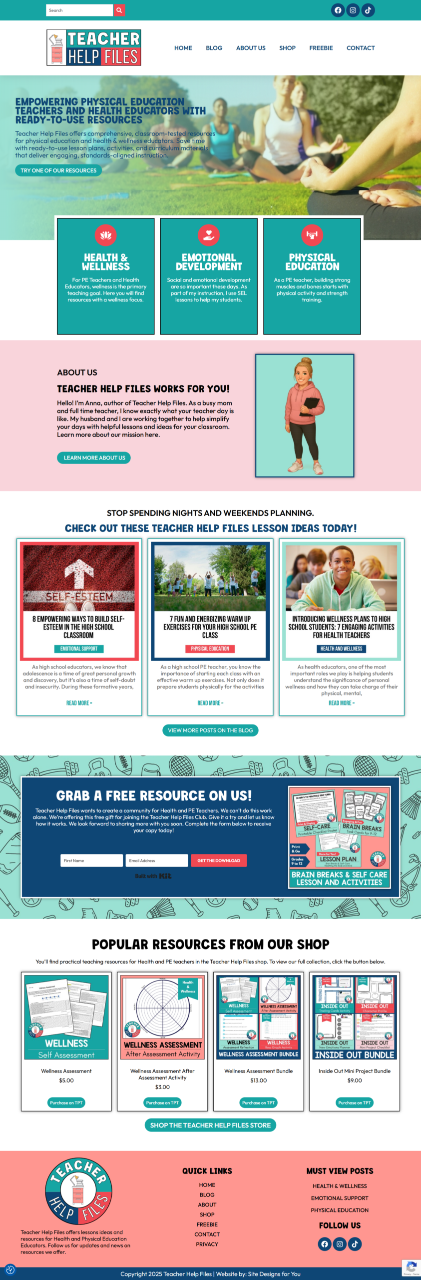 Teacher Help Files bring Peace and Harmony to PE Teacher Help Files screenshot